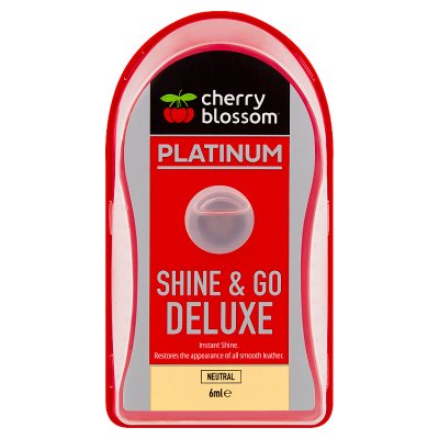 Cherry Blossom Shine & Go neutral shoe polish sponge 6ml, UK version
