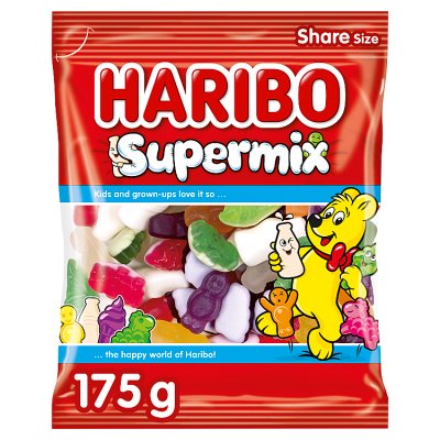 Haribo Supermix squishy sweets bag 175g (British brand)