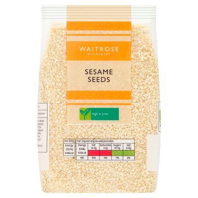 Waitrose sesame seeds 175g in resealable pack, UK version