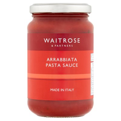 Waitrose arrabbiata pasta sauce 350g, imported from the UK