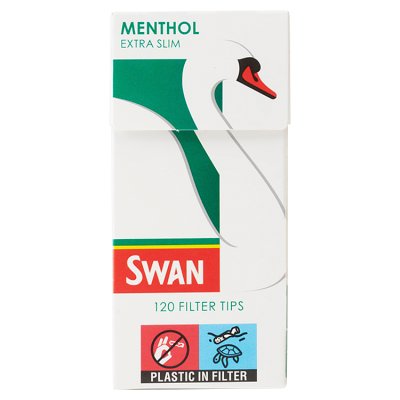 Swan menthol filter tips 120s for rolling, UK version