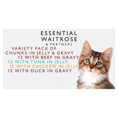 Waitrose cat food variety pack chunks in jelly 48x100g - British product