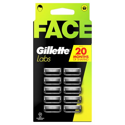 GilletteLabs razor blade refills 10-pack, imported from the UK
