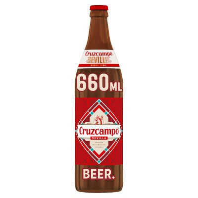 Cruzcampo Sevilla Lager beer 660ml - British product
