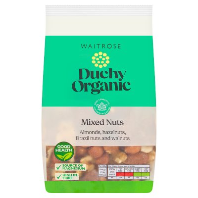 Waitrose Duchy Organic mixed nuts 180g - British product