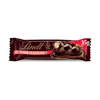 Lindt Noccionoir dark hazelnut chocolate bar 35g, imported from the UK