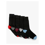 Cotton socks black medium 5 pack - British product
