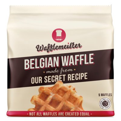 Wafflemeister Belgian waffles 5s, imported from the UK