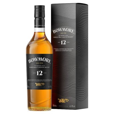 Bowmore 12 Year Old single malt whisky 70cl, imported from the UK