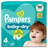 Pampers Baby Dry nappies size 4 full cut 25 count - British product