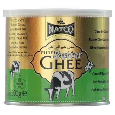 Natco pure butter ghee 500g cooking tin - British product