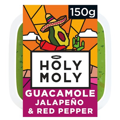 Holy Moly guacamole Jalapeno & Red Pepper 150g, UK version