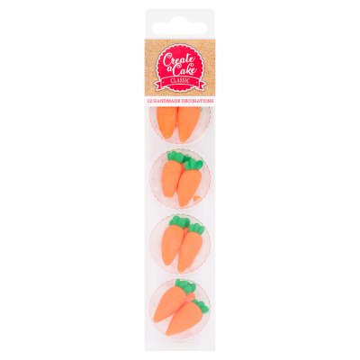 Create a Cake 2D carrot cake decorations 12 pack - British product