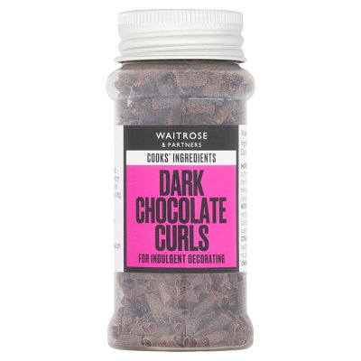 Cooks' Ingredients dark chocolate curls 30g - British product