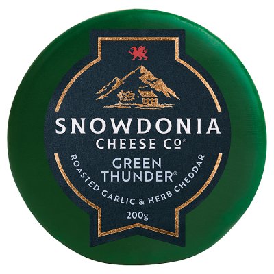 Snowdonia Green Thunder mature cheddar cheese 200g (British brand)