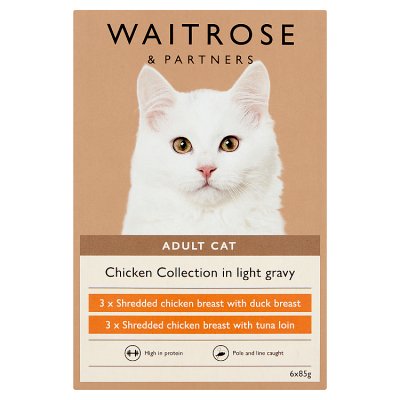 Waitrose Chicken Collection in Gravy cat food 6x85g, UK version