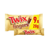 Twix finger biscuits multipack 9x20g, imported from the UK