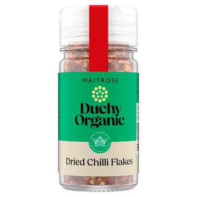 Duchy Organic chilli flakes 32g jar - British product