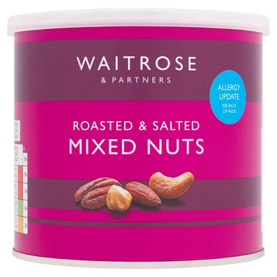 Waitrose mixed nuts roasted and salted 300g, imported from the UK