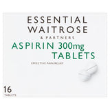 Waitrose Essential Aspirin 300mg tablets 16s, UK version