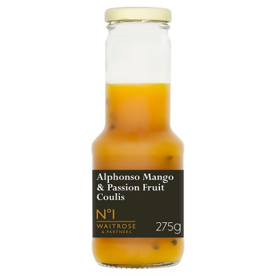 Waitrose No.1 Alphonso mango and passion fruit coulis 275g - British product