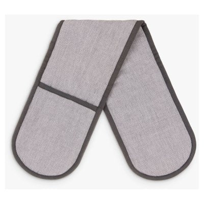 John Lewis double oven glove in steel, imported from the UK