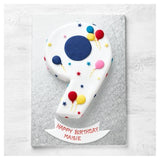 9th birthday balloon and stars cake, imported from the UK