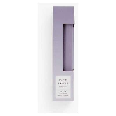 John Lewis Dream unscented dinner candles pack of 4 - British product