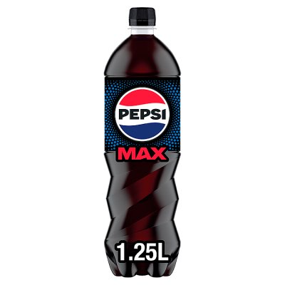 Pepsi Max no sugar cola 1.25L bottle (British brand)