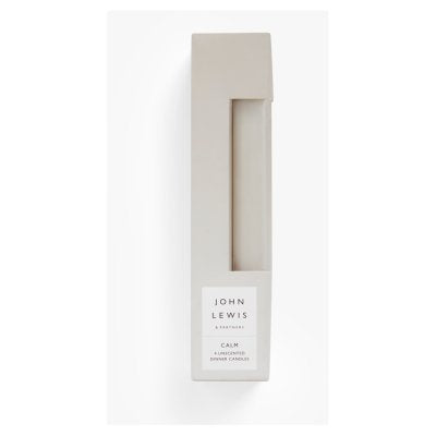 John Lewis unscented dinner candles pack of 4, imported from the UK