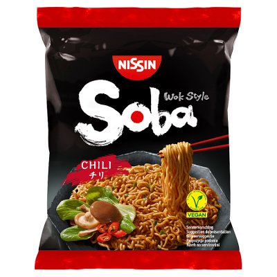 Nissin soba noodles chilli 111g, imported from the UK