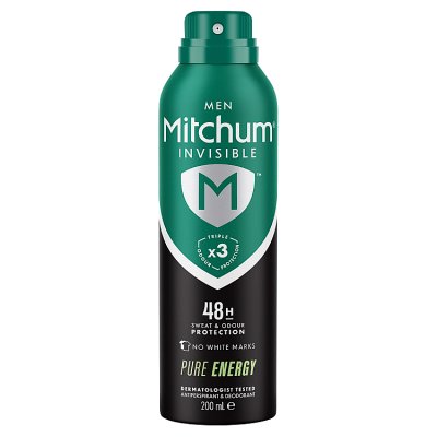 Mitchum Men Invisible Deodorant 200ml aerosol, imported from the UK