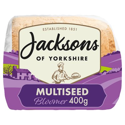 Jacksons multiseed bloomer bread 400g - British product