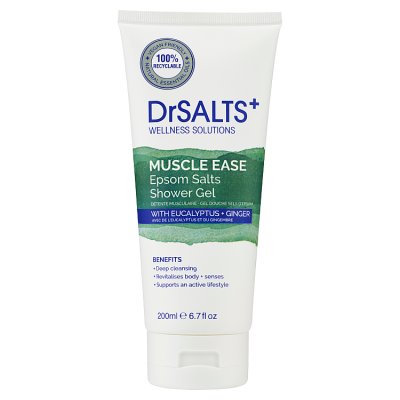 DrSalts Epsom salts therapy shower gel 200ml, imported from the UK