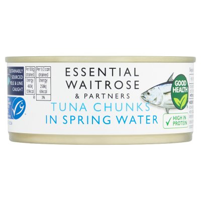 Essential tuna chunks in spring water 160g, UK version