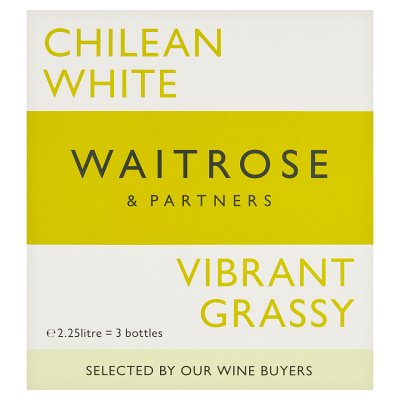 Waitrose Chilean Sauvignon Blanc boxed white wine 2.25L - British product