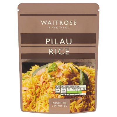 Waitrose pilau rice microwave pouch 250g - British product