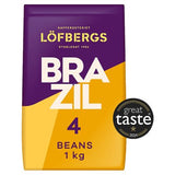 Löfbergs whole coffee beans Brazil 1kg (British brand)
