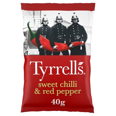 Tyrrell's sweet chilli & red pepper crisps 40g, UK version