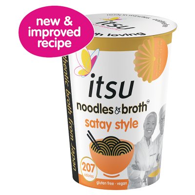 itsu satay noodle broth pot 66g, imported from the UK