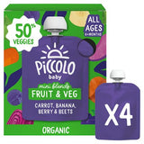 Piccolo Mini Blends baby food carrot banana 4x90g, imported from the UK