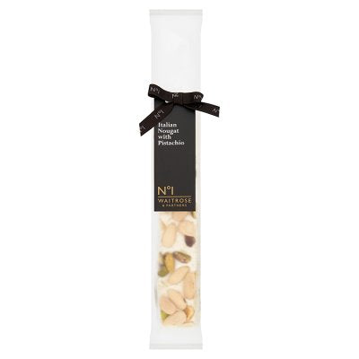 Waitrose pistachio Italian nougat 100g, imported from the UK