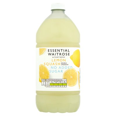 Waitrose Essential lemon squash no added sugar 1.5L, UK version