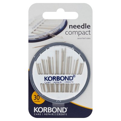 Korbond Needle Compact assorted sizes 30s, UK version