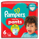 Pampers Baby-Dry nappy pants size 6 28 count (British brand)