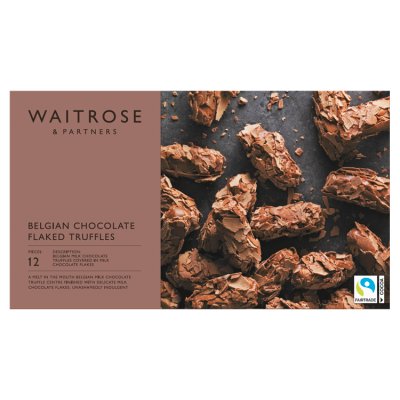 Waitrose Belgian chocolate flaked truffles 150g (British brand)