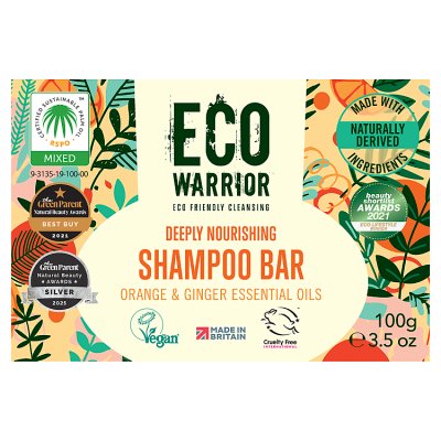 Eco Warrior original vegan shampoo bar 100g, UK version