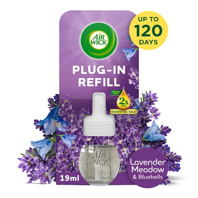 Air Wick Lavender Meadow plug-in refill 19ml, imported from the UK