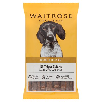 Waitrose tripe sticks dog treats 90g - British product