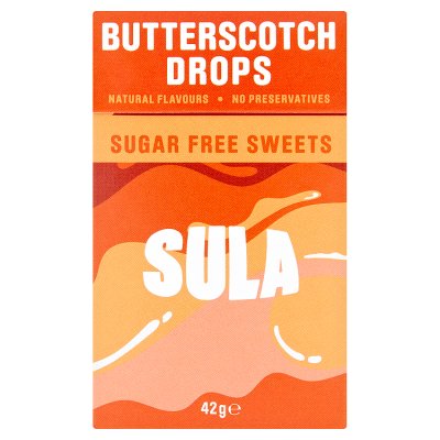 Sulá butterscotch sugar free sweets 42g (British brand)